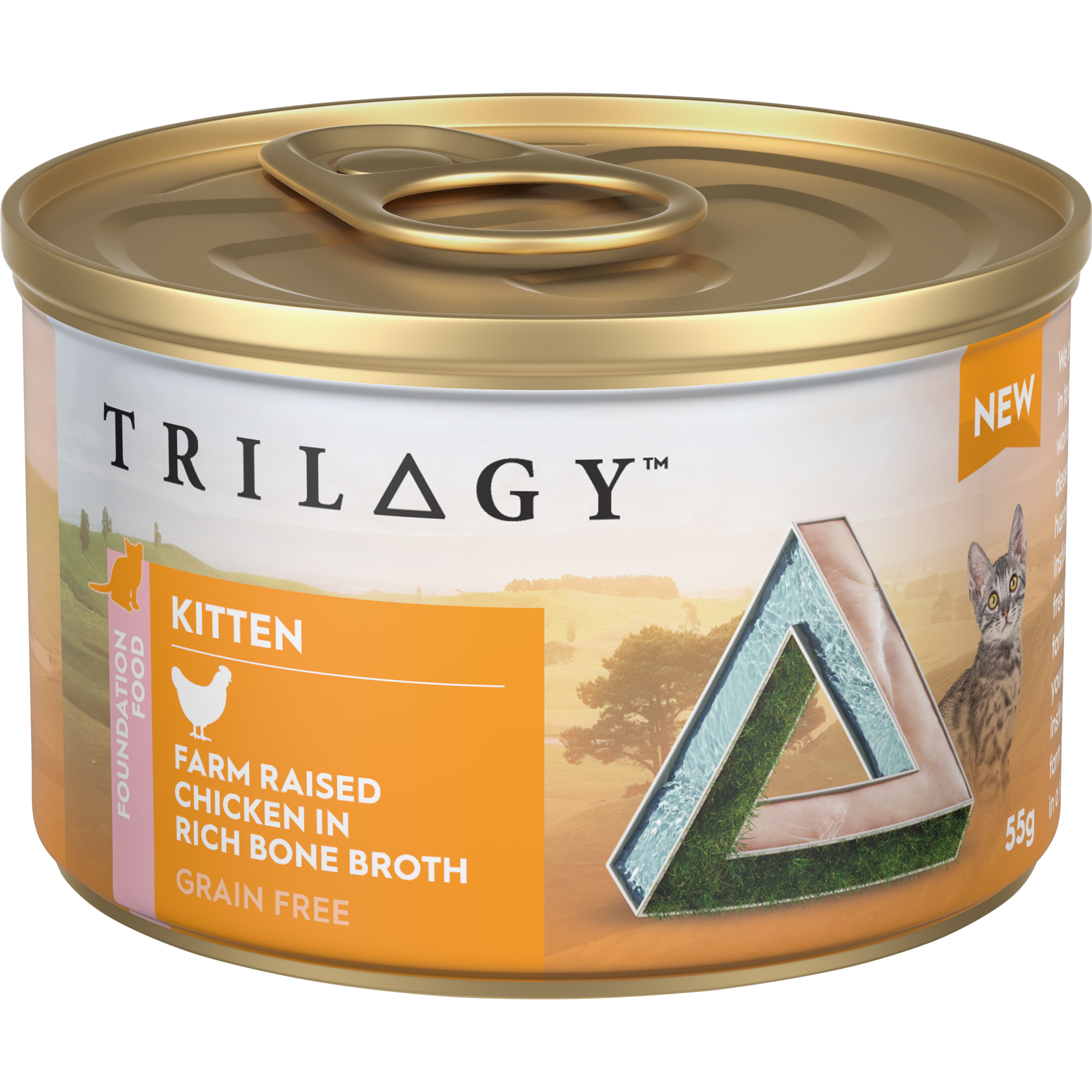 Trilogy Kitten Wet Chicken in Bone Broth 85g Multipack (24 cans)