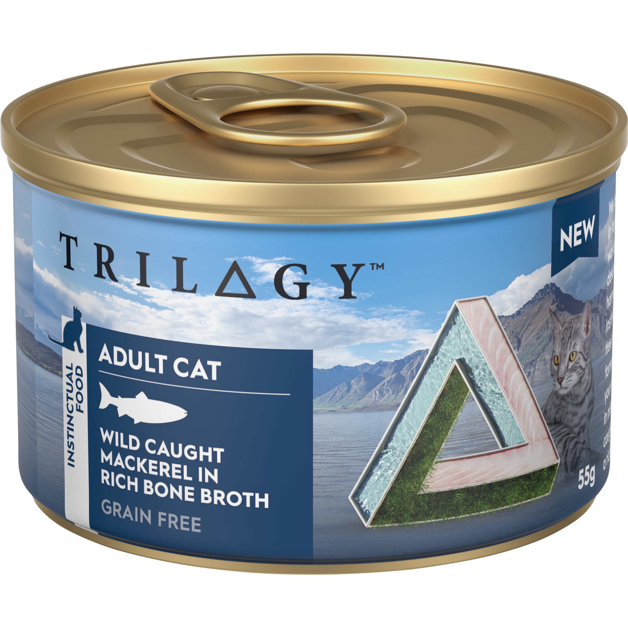 Trilogy Cat Wet Mackarel in Bone Broth 85g