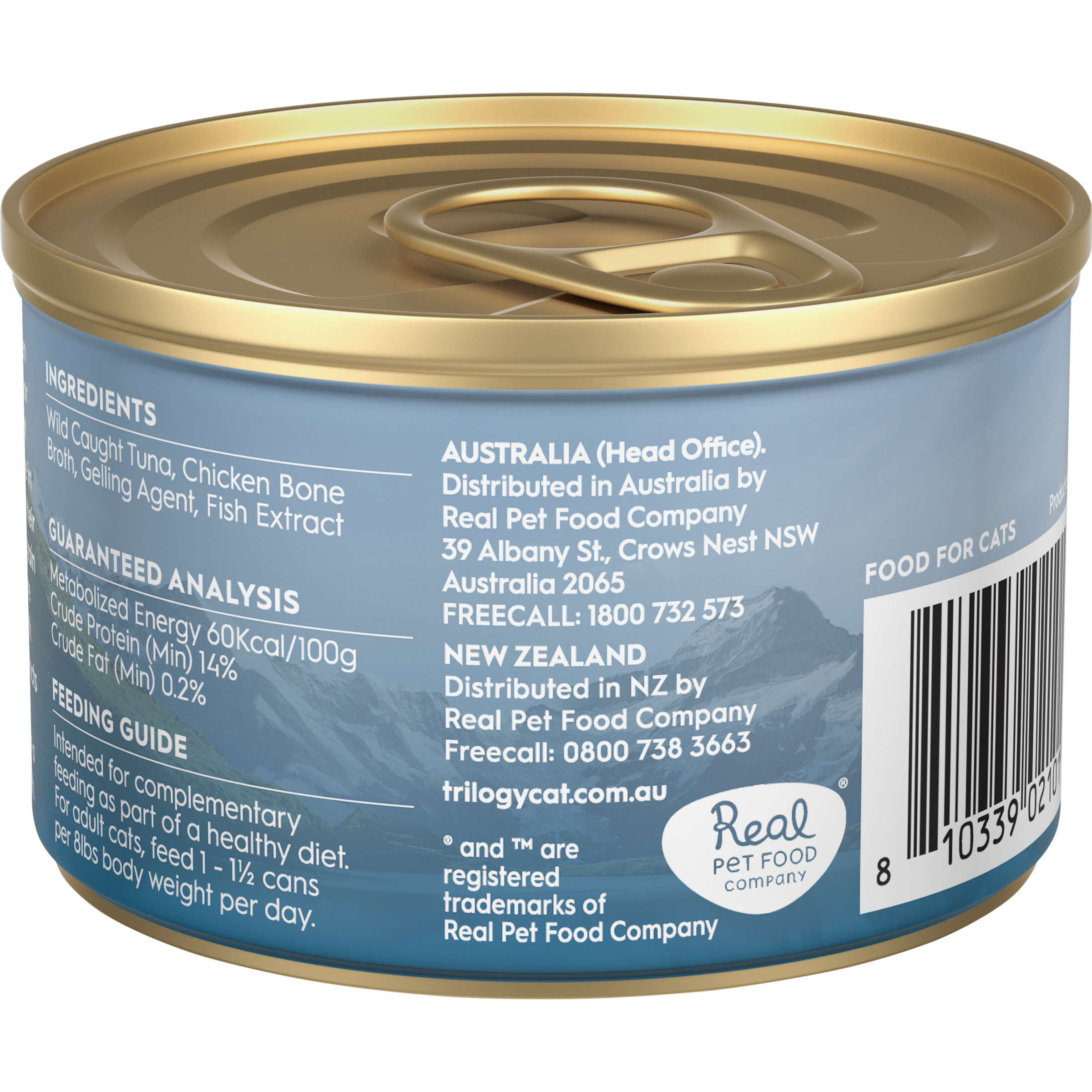 Trilogy Cat Wet Tuna in Bone Broth 85g