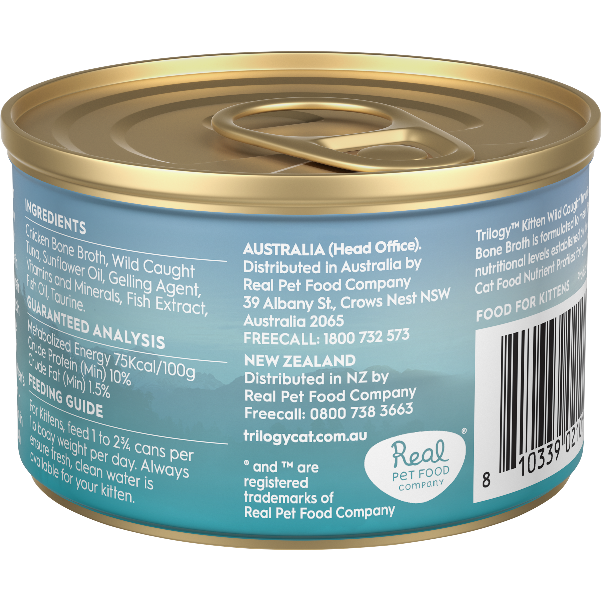 Trilogy Kitten Wet Tuna in Bone Broth 85g