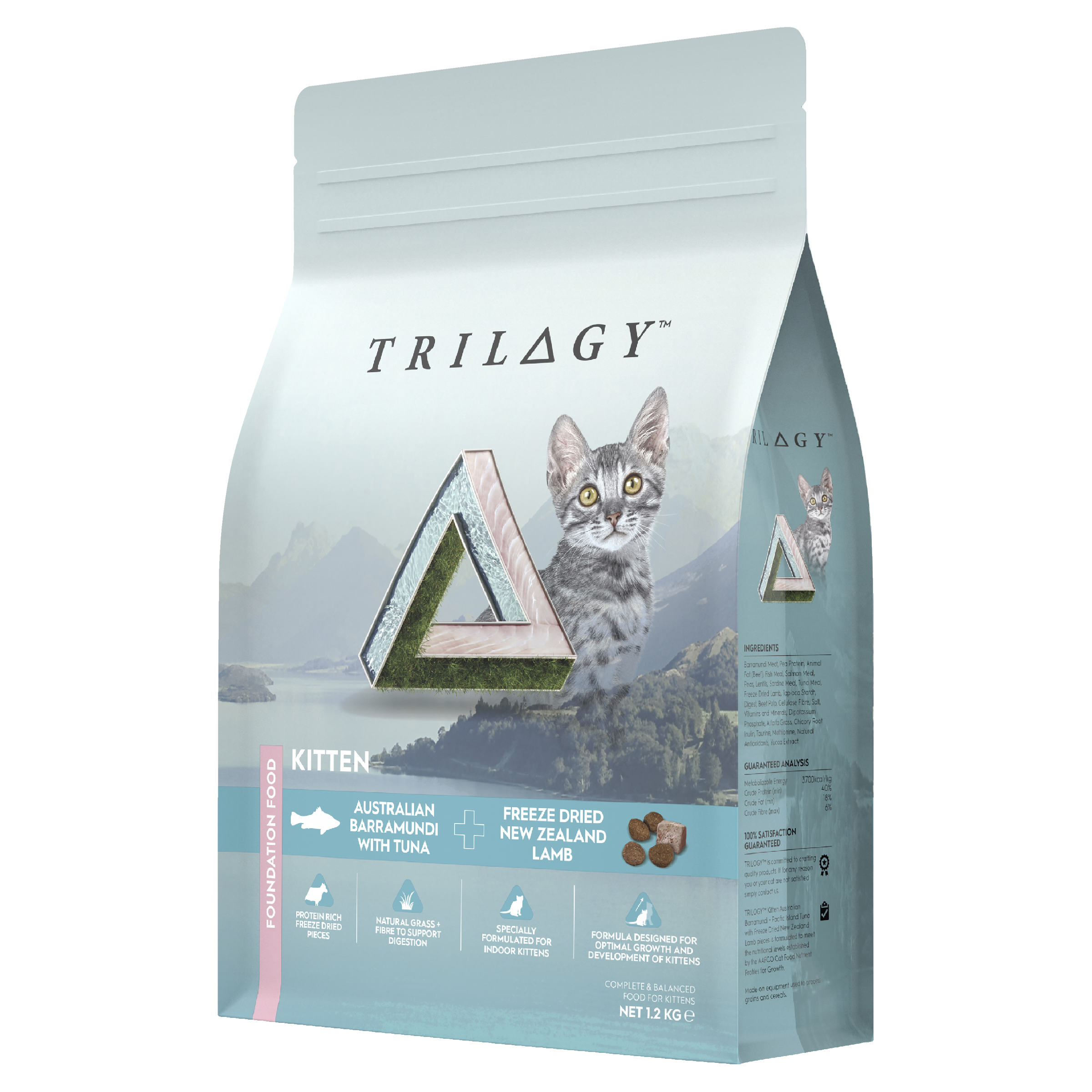 Trilogy GF Dry Kitten - Barramundi & Tuna 1.2kg