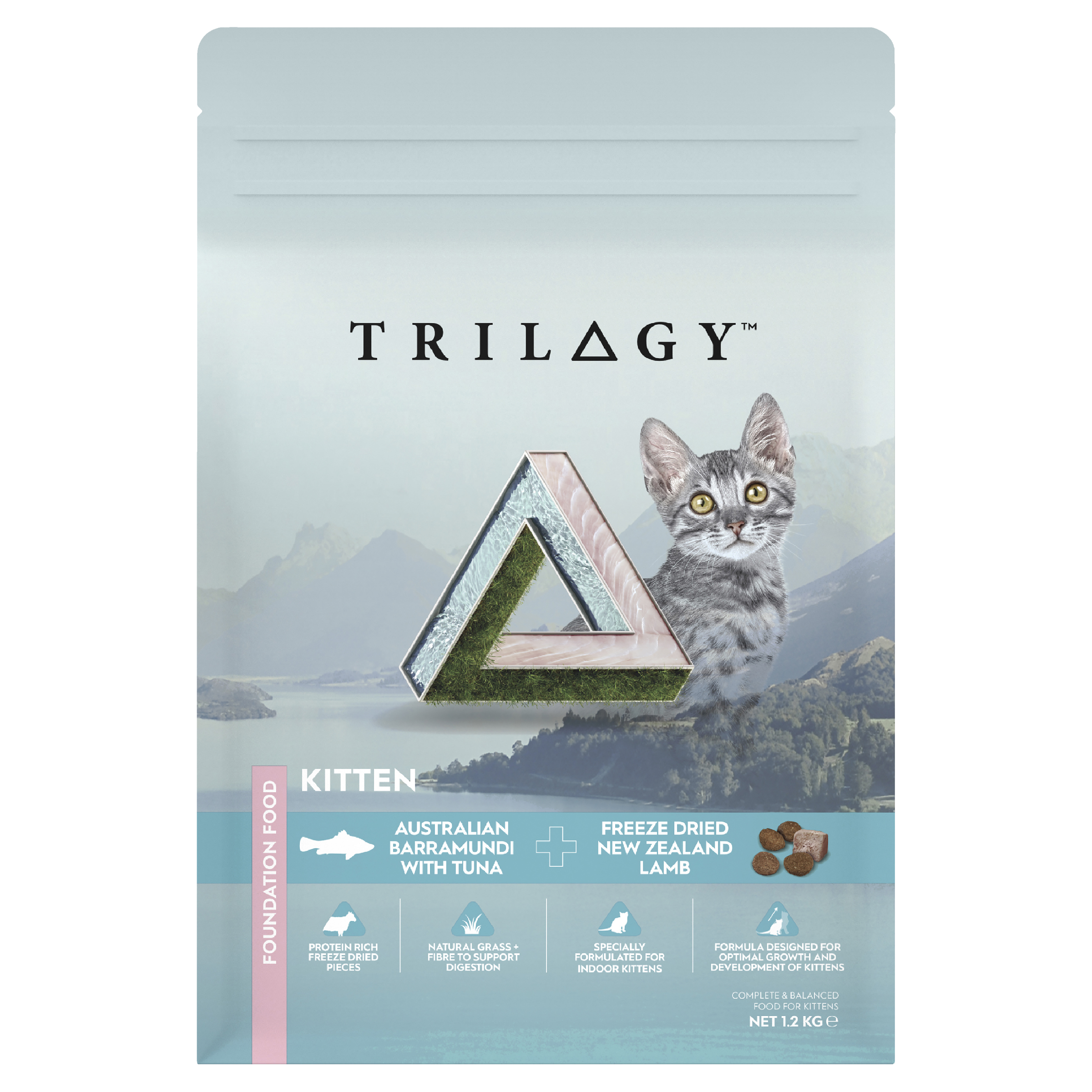 Trilogy GF Dry Kitten - Barramundi & Tuna 1.2kg